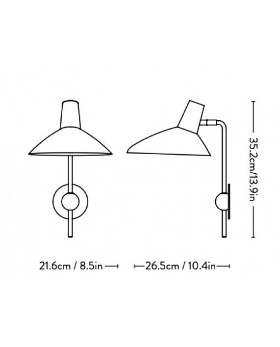 &Tradition Tripod Wall Lamp